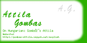 attila gombas business card